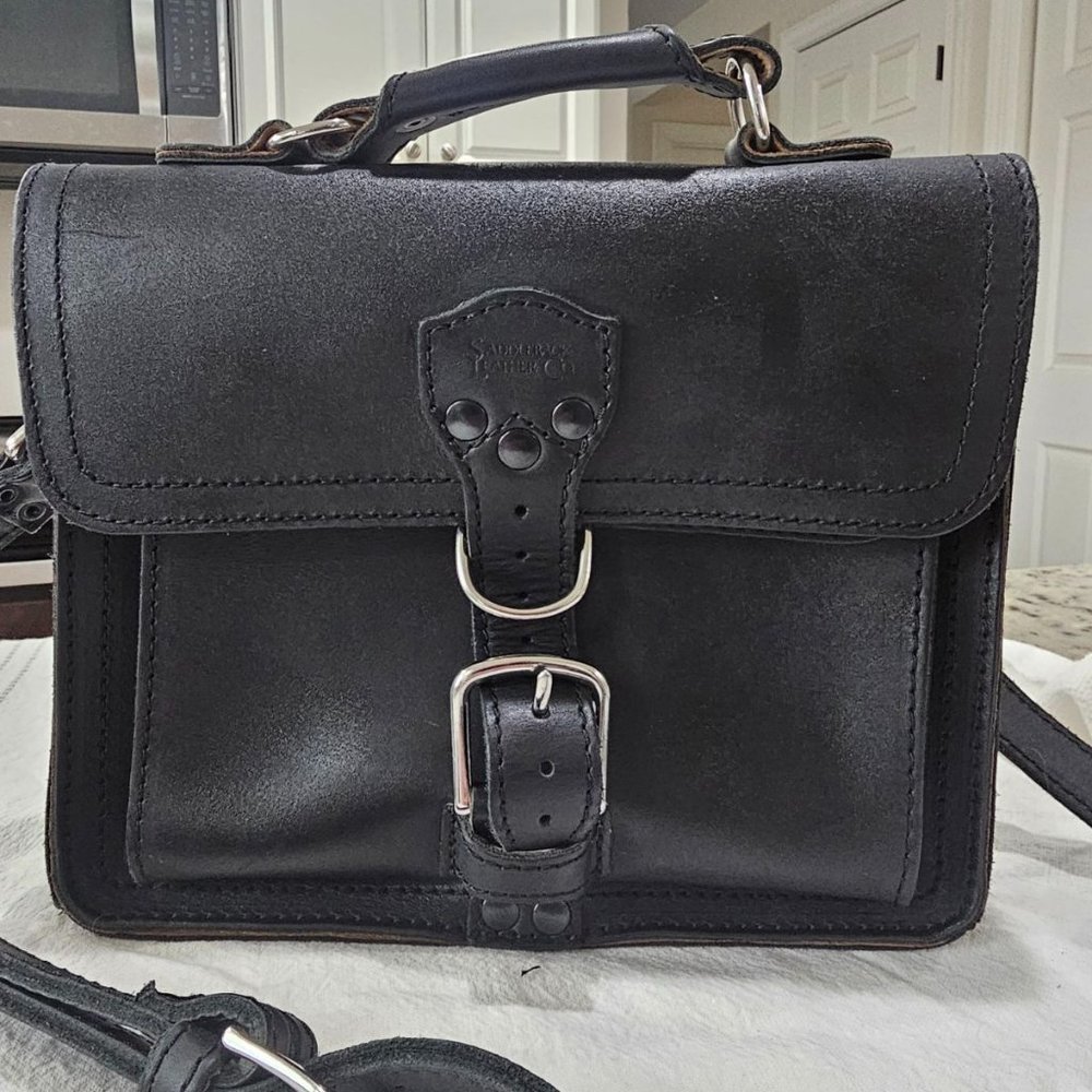 Saddleback leather tablet bag